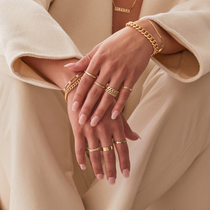 Grand Cuban Link Diamond Pave Ring - Lotus Diamond