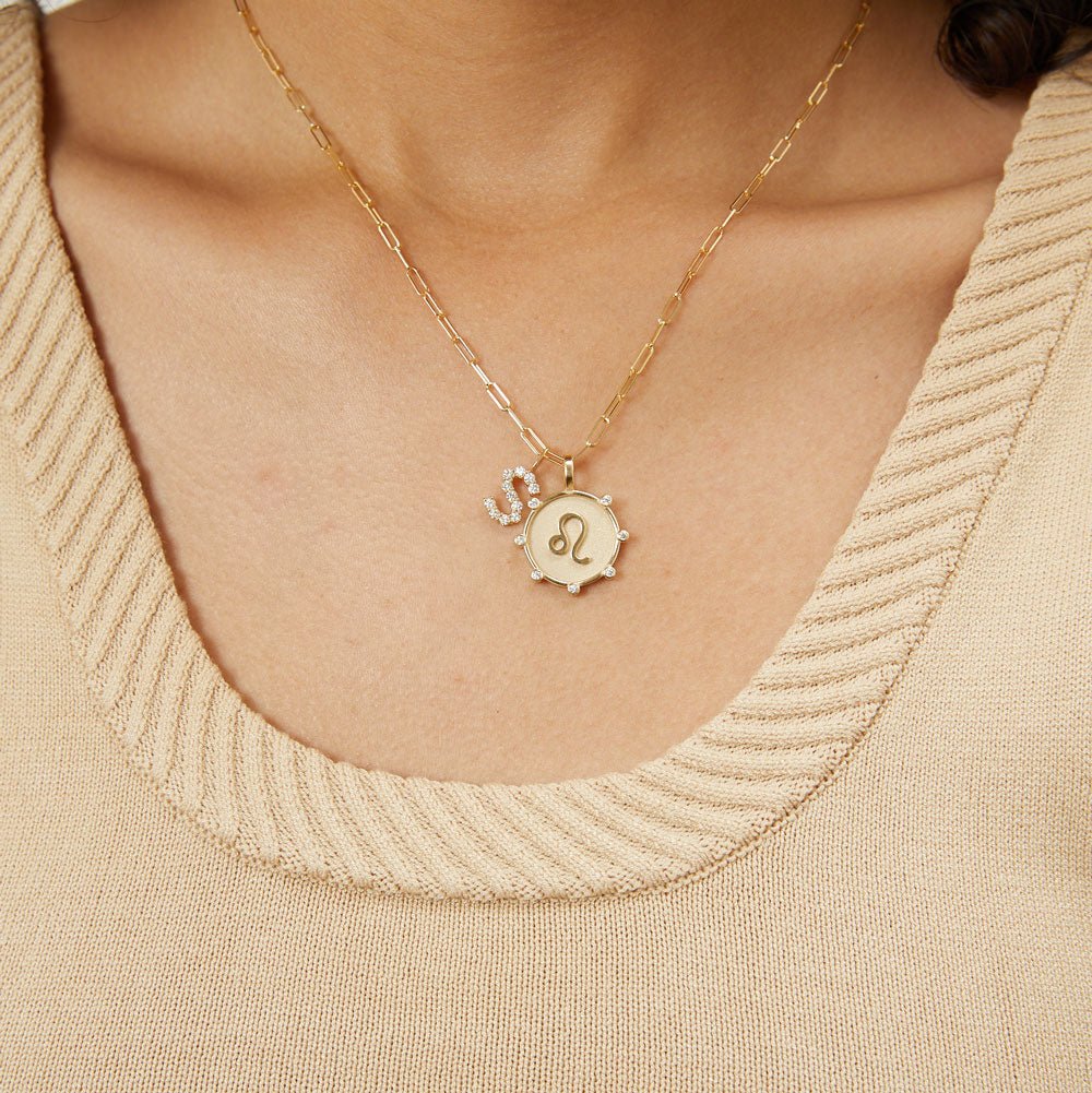 Grand Diamond Initial Charm - Lotus Diamond