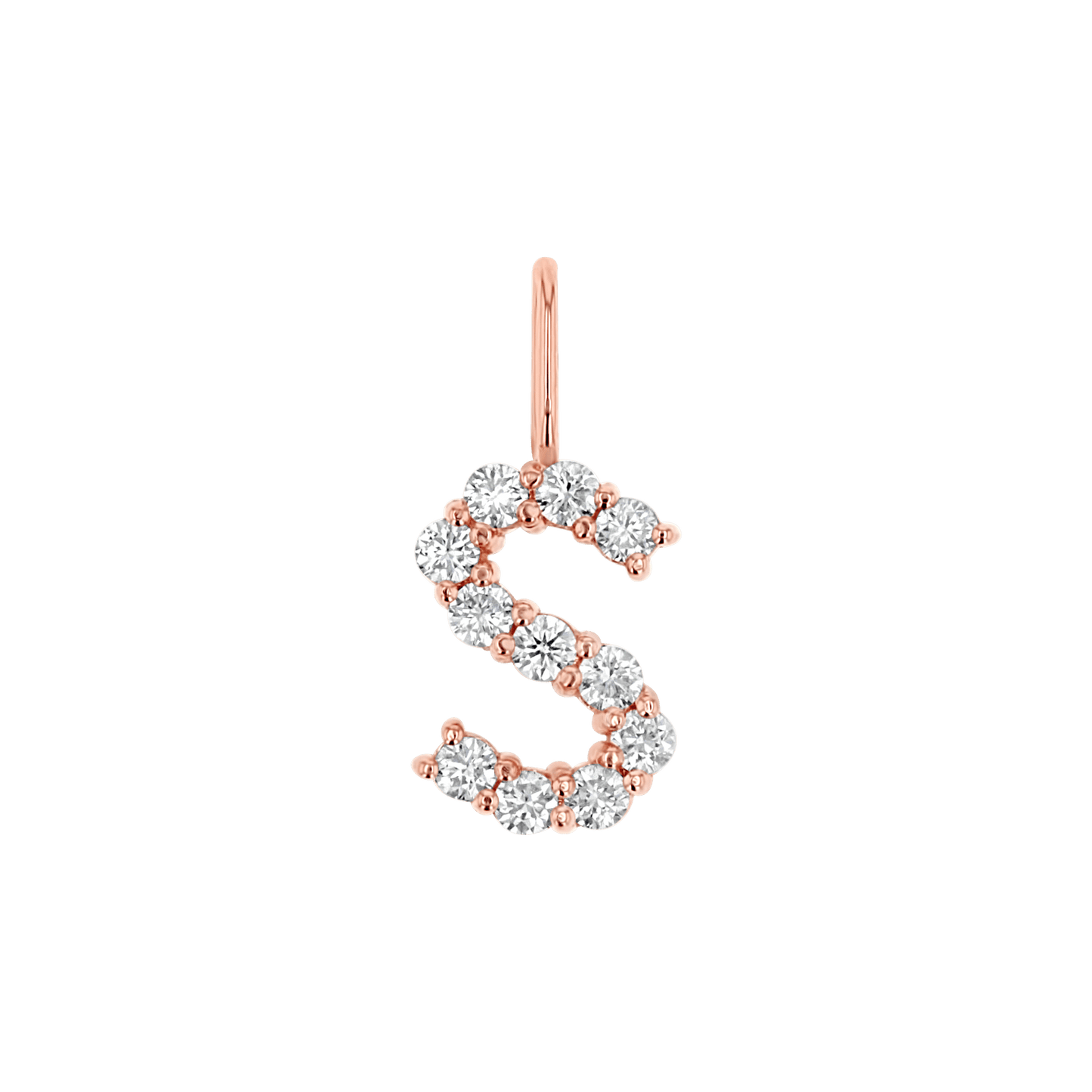 Grand Diamond Initial Charm - Lotus Diamond