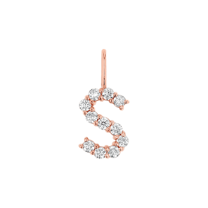 Grand Diamond Initial Charm - Lotus Diamond