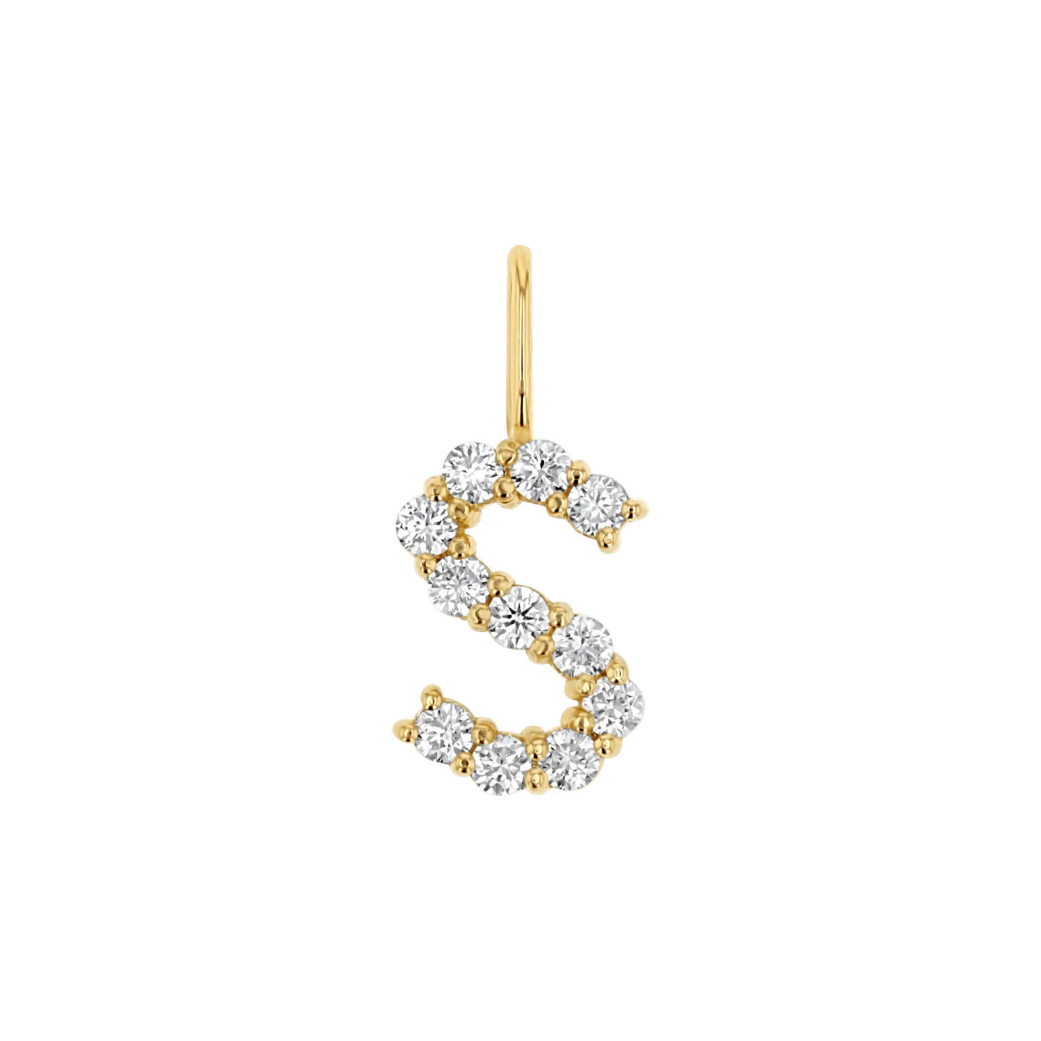Grand Diamond Initial Charm - Lotus Diamond