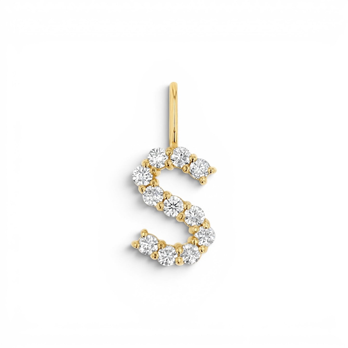 Grand Diamond Initial Charm - Lotus Diamond
