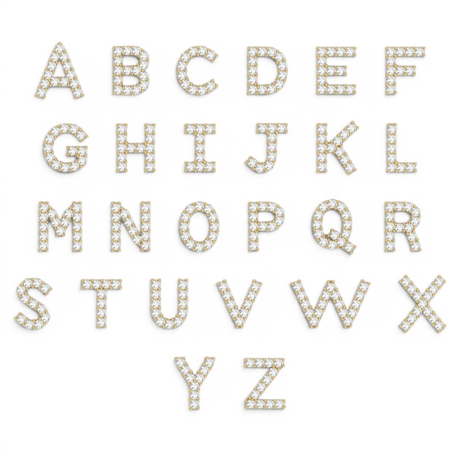 Grand Initial Paper Clip Necklace - Lotus Diamond