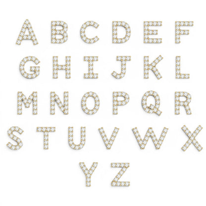 Grand Initial Paper Clip Necklace - Lotus Diamond