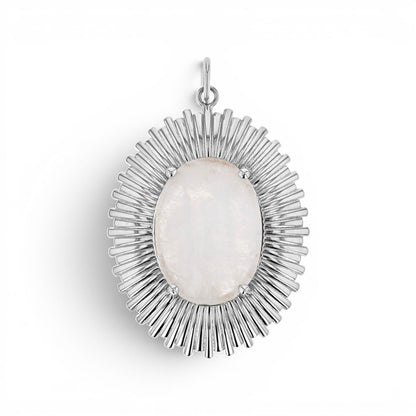 Grand Oval Heirloom Charm - Lotus Diamond