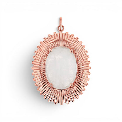 Grand Oval Heirloom Charm - Lotus Diamond