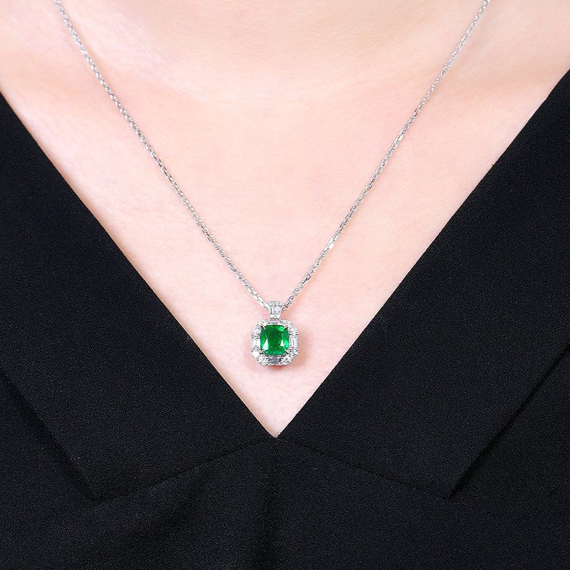 【GUILD Certified Wharton Green 】 Natural emerald ring - Lotus Diamond