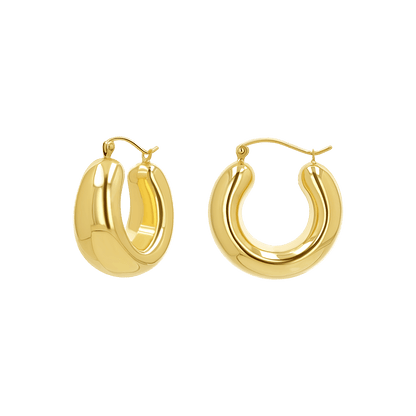 Hailey Large Chunky Hoops - Lotus Diamond