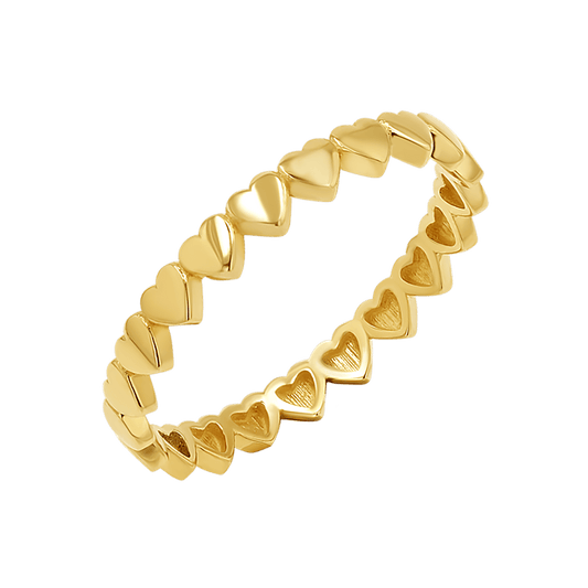 Heart Eternity Ring - Lotus Diamond