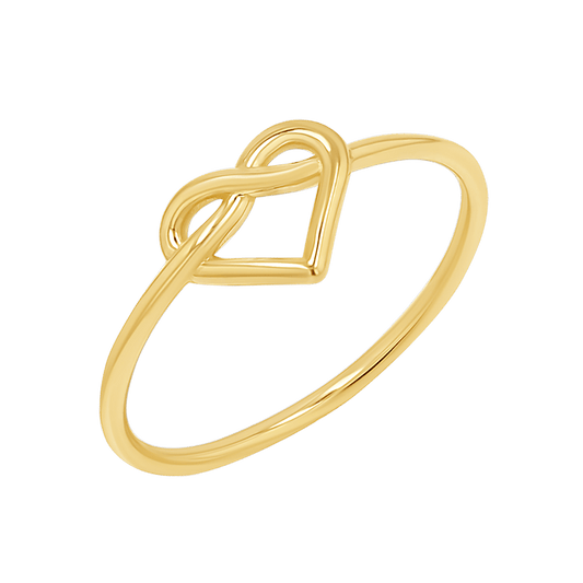 Heart Love Knot Ring - Lotus Diamond