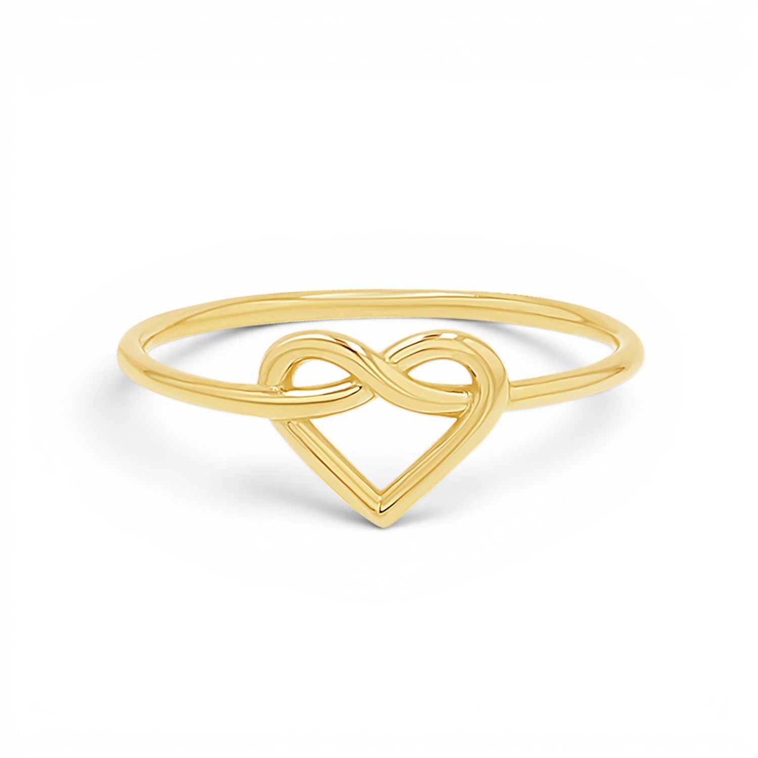 Heart Love Knot Ring - Lotus Diamond