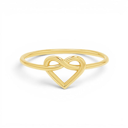 Heart Love Knot Ring - Lotus Diamond