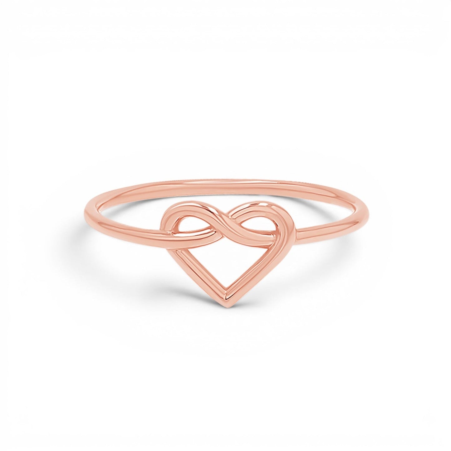 Heart Love Knot Ring - Lotus Diamond