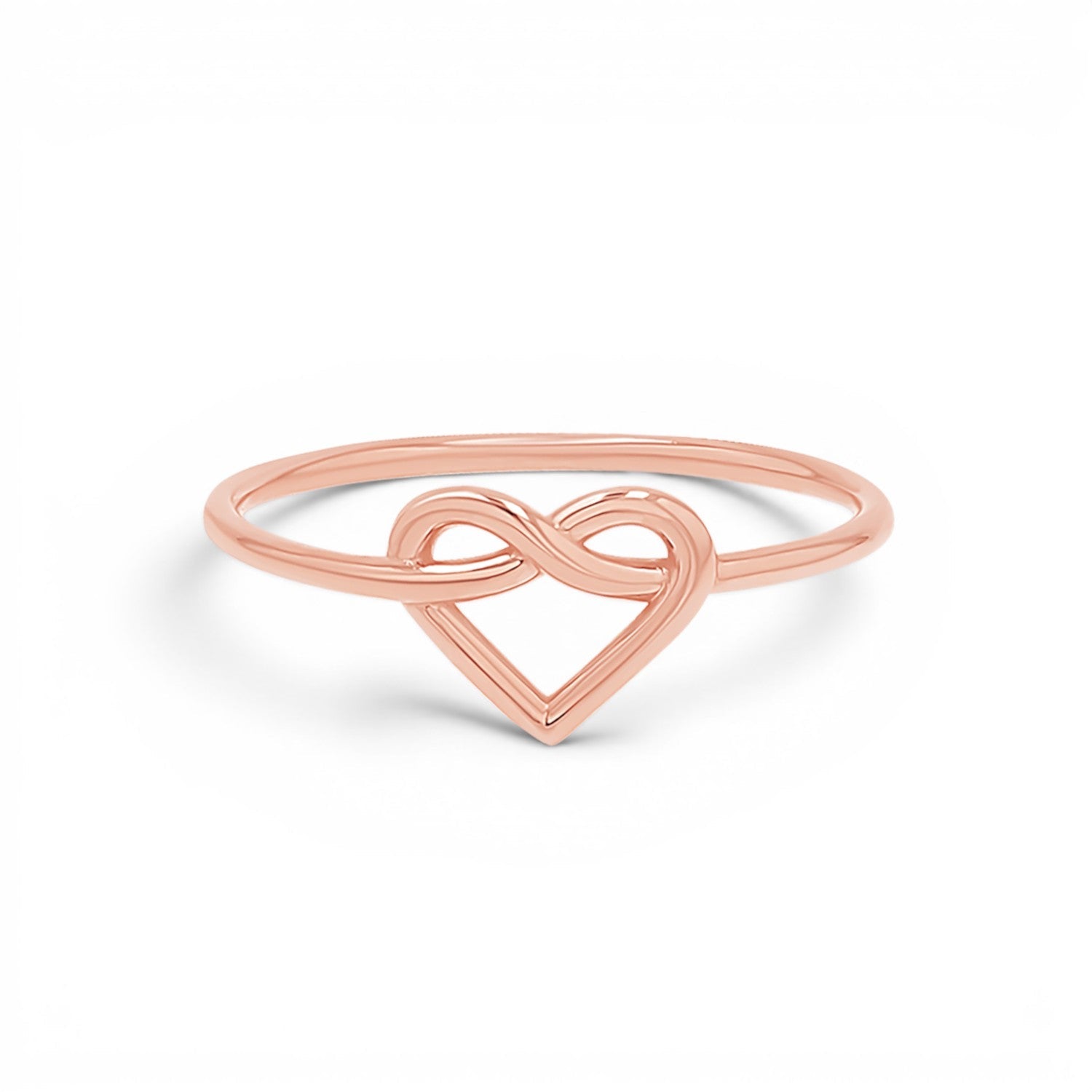 Heart Love Knot Ring - Lotus Diamond