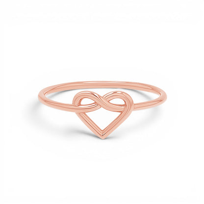 Heart Love Knot Ring - Lotus Diamond