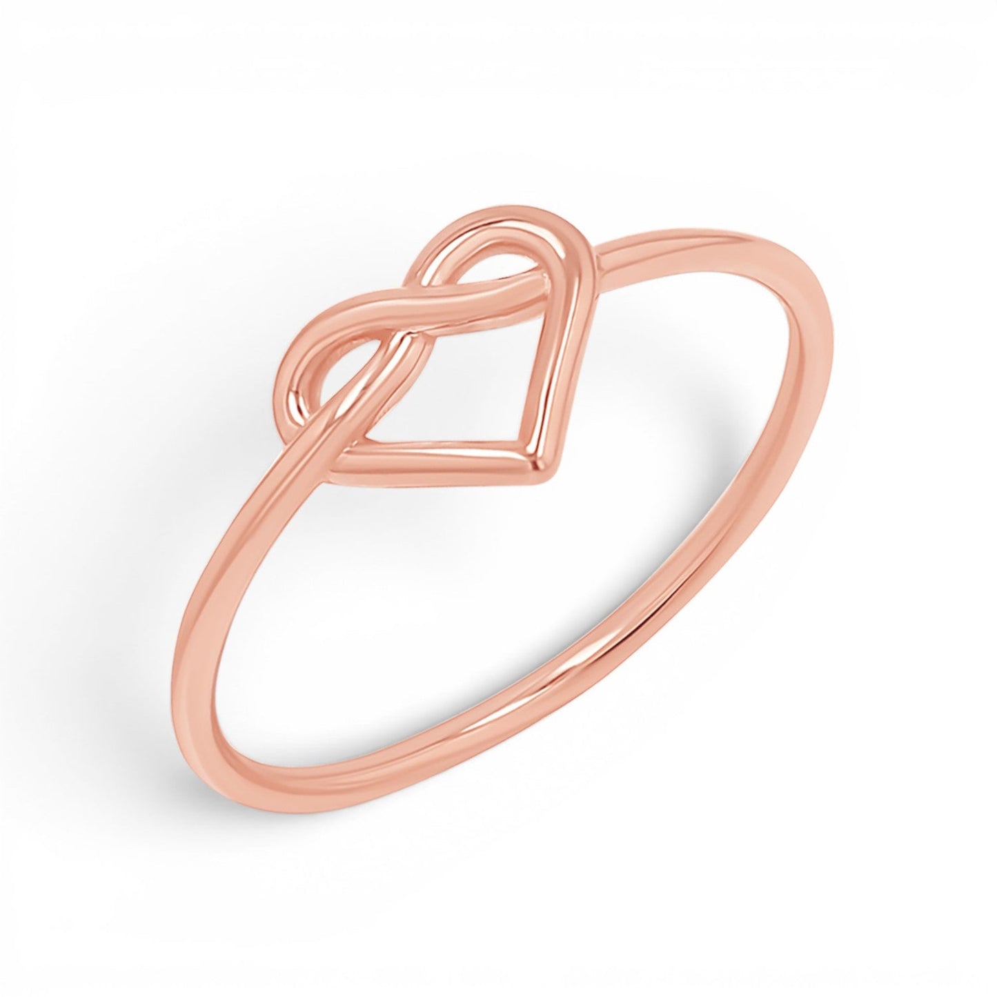Heart Love Knot Ring - Lotus Diamond