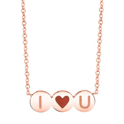 I Love You Bubble Necklace - Lotus Diamond