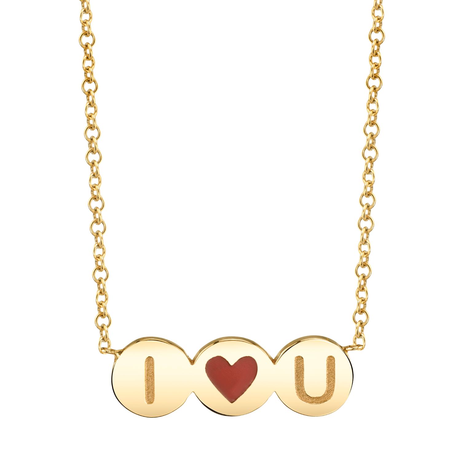 I Love You Bubble Necklace - Lotus Diamond