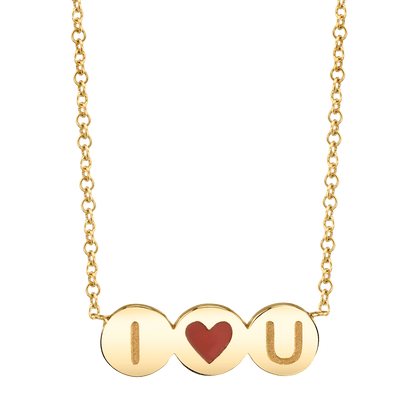 I Love You Bubble Necklace - Lotus Diamond