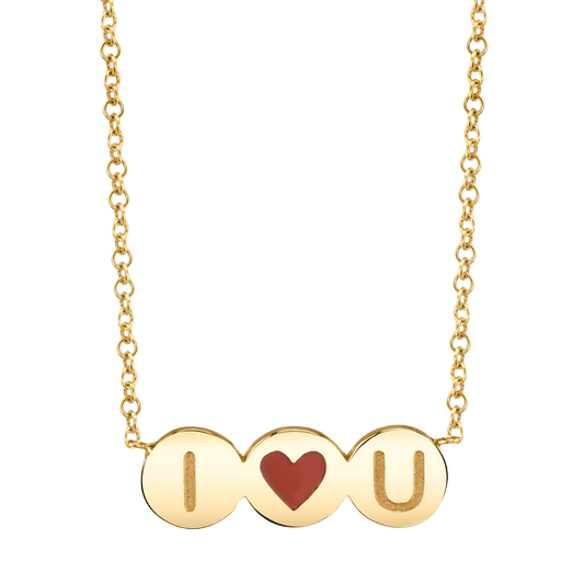 I Love You Bubble Necklace - Lotus Diamond