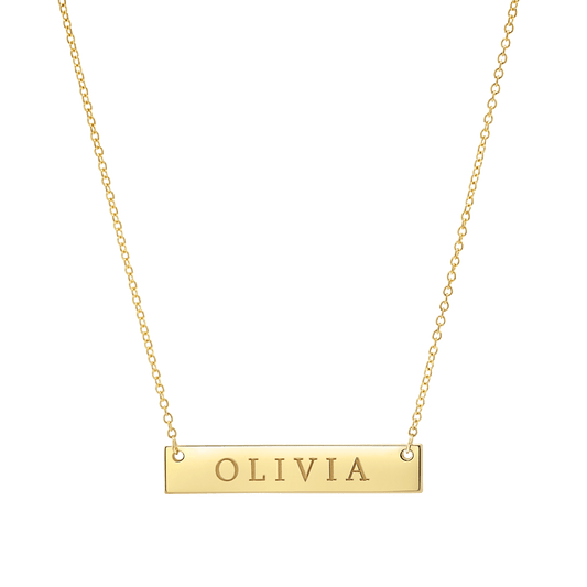 ID Nameplate Necklace - Lotus Diamond