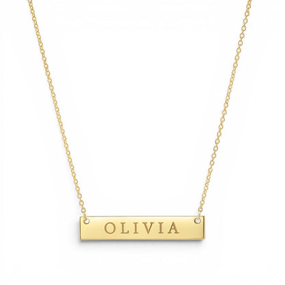 ID Nameplate Necklace - Lotus Diamond