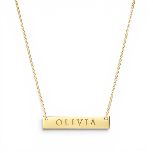 ID Nameplate Necklace - Lotus Diamond