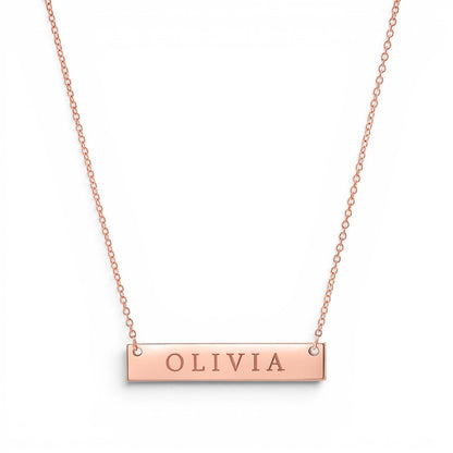 ID Nameplate Necklace - Lotus Diamond