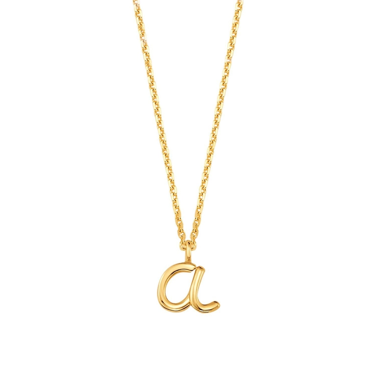 Kids Mini Letter Necklace Lotus Diamond