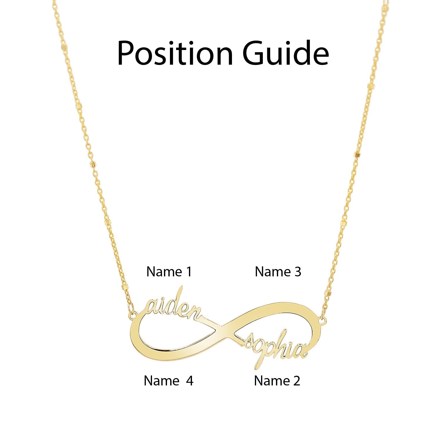 Infinity Custom Name Necklace - Lotus Diamond