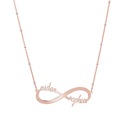 Infinity Custom Name Necklace - Lotus Diamond