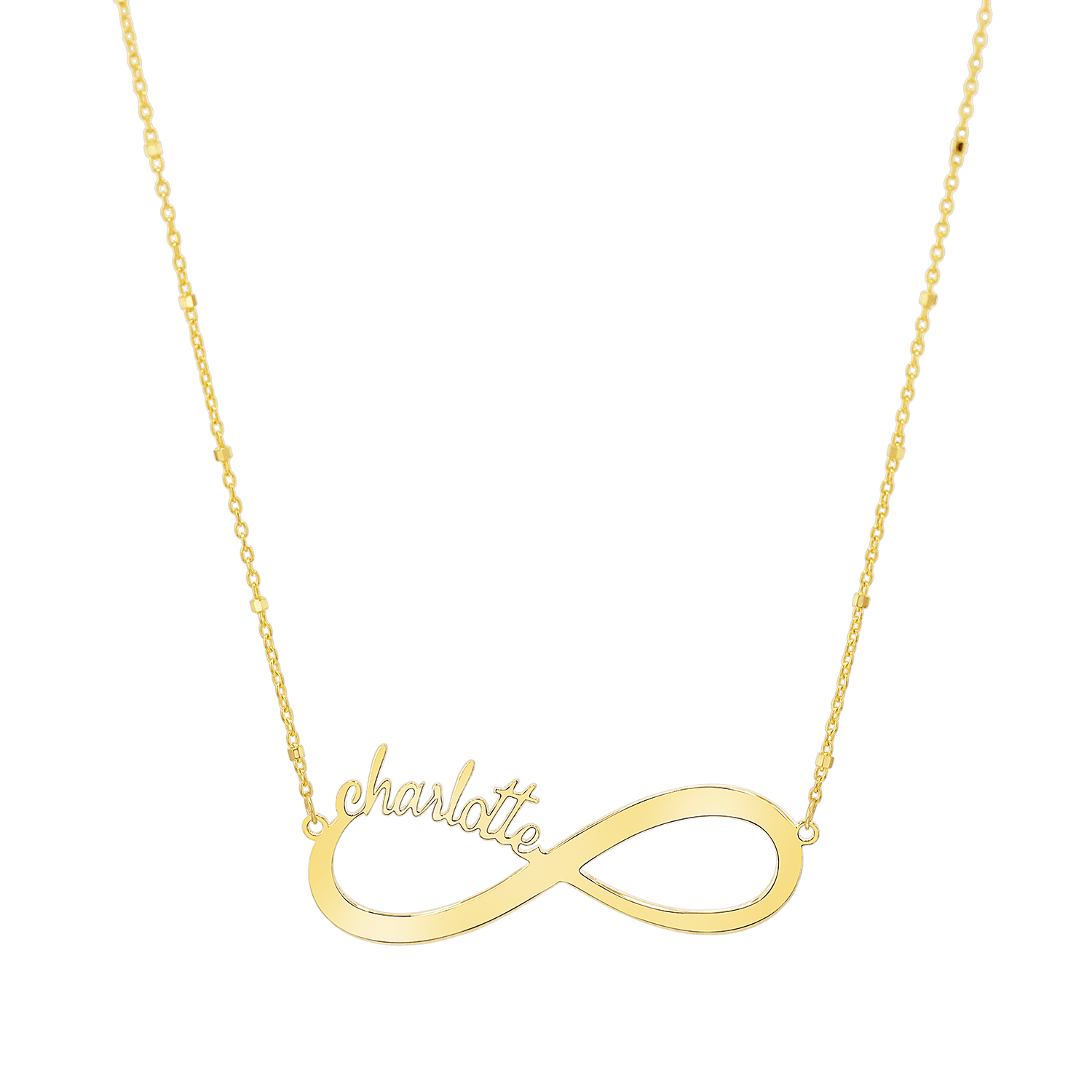 Infinity Custom Name Necklace - Lotus Diamond
