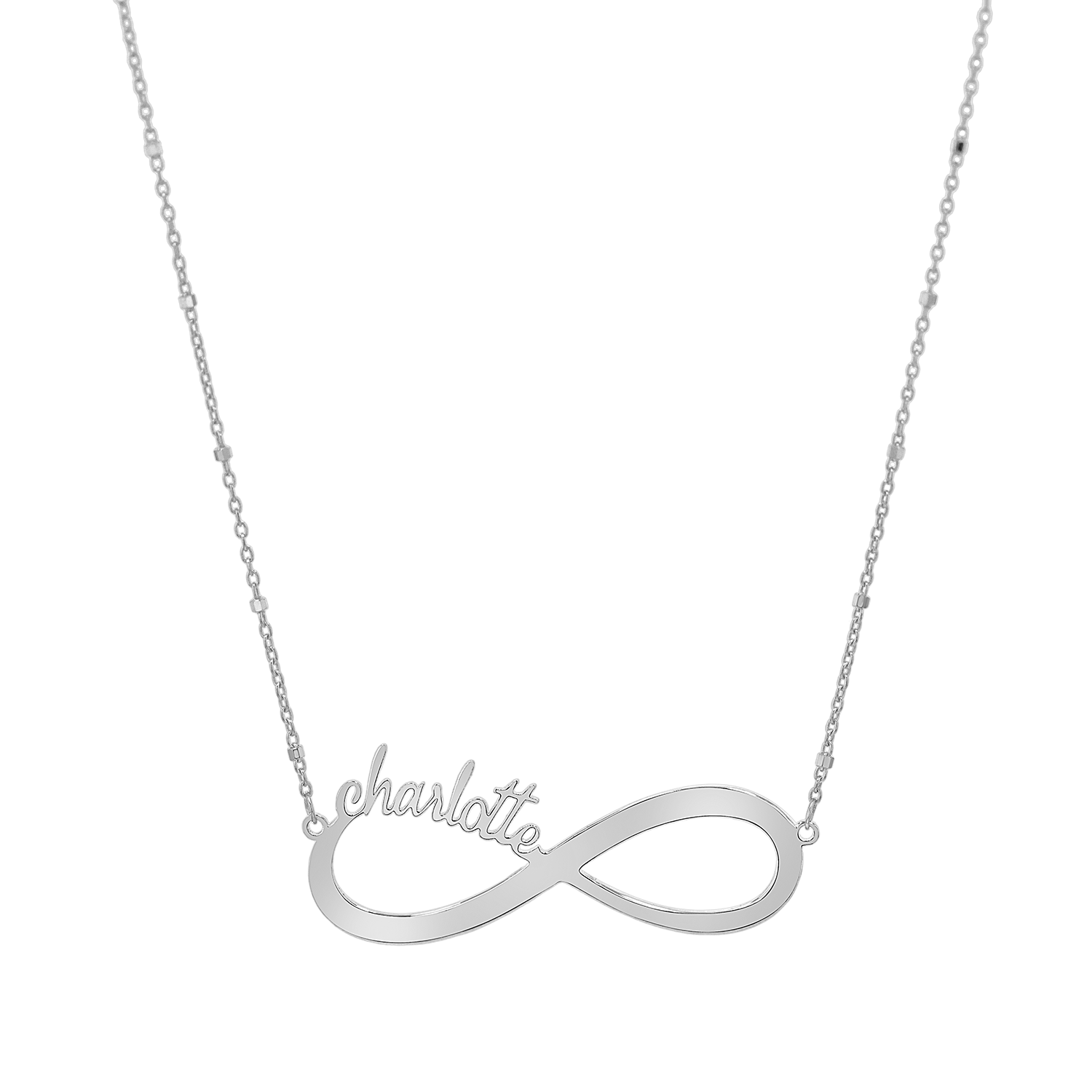 Infinity Custom Name Necklace - Lotus Diamond