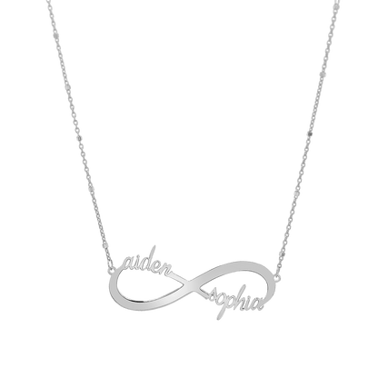 Infinity Custom Name Necklace - Lotus Diamond