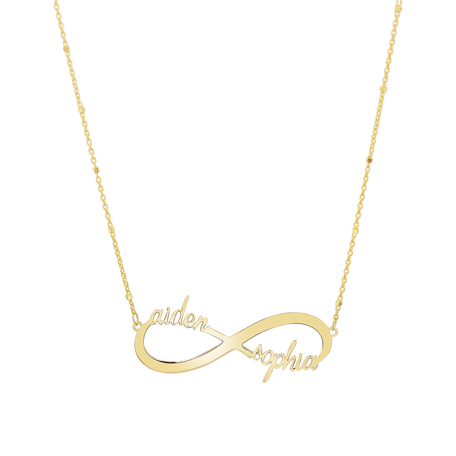 Infinity Custom Name Necklace - Lotus Diamond