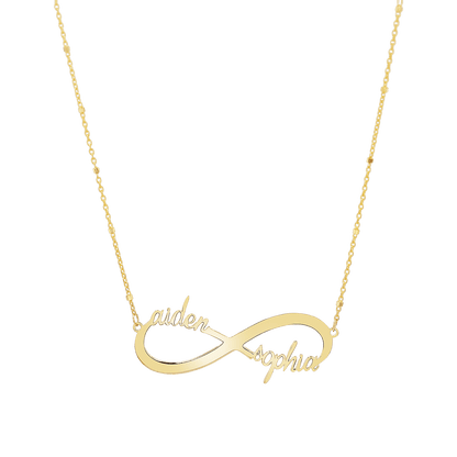 Infinity Custom Name Necklace - Lotus Diamond