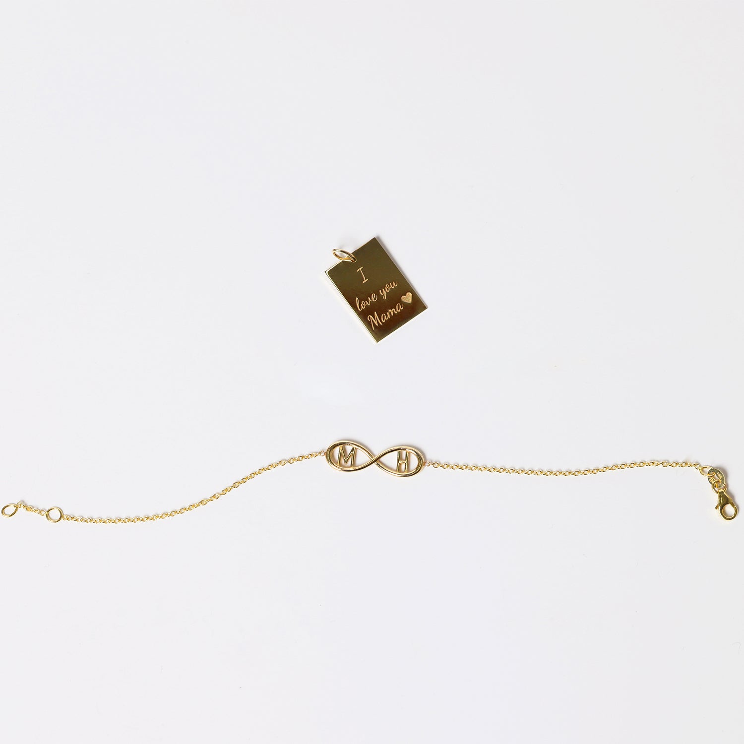 Infinity Letter Bracelet - Lotus Diamond
