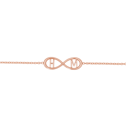 Infinity Letter Bracelet - Lotus Diamond