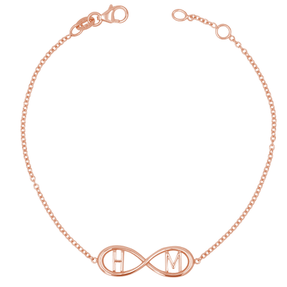 Infinity Letter Bracelet - Lotus Diamond