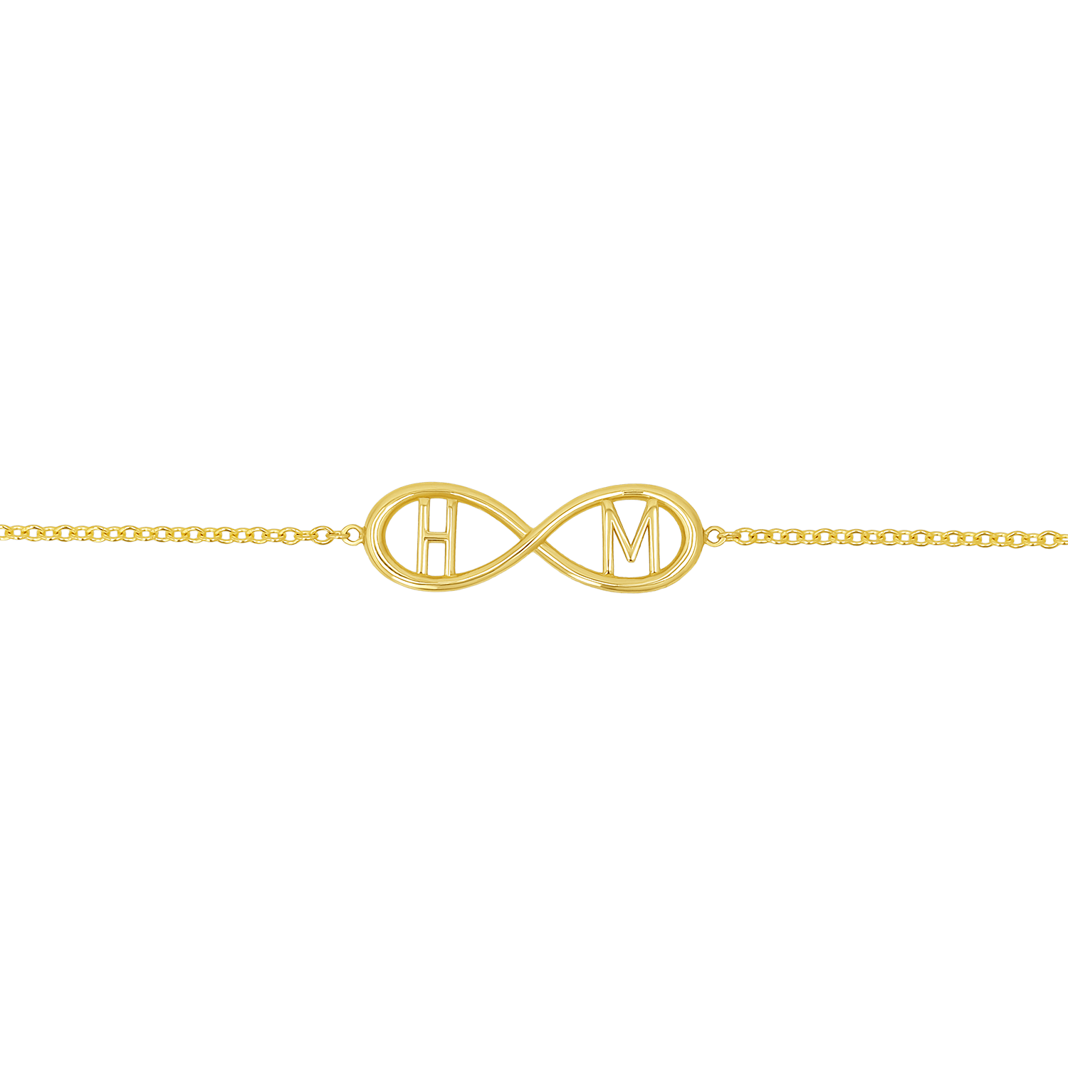 Infinity Letter Bracelet - Lotus Diamond