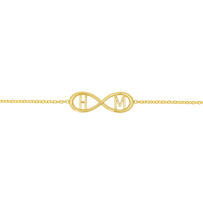 Infinity Letter Bracelet - Lotus Diamond