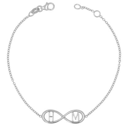 Infinity Letter Bracelet - Lotus Diamond