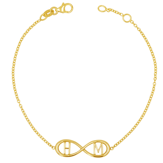 Infinity Letter Bracelet - Lotus Diamond