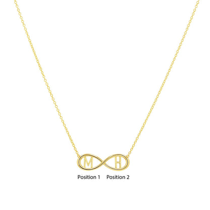 Infinity Letter Necklace - Lotus Diamond