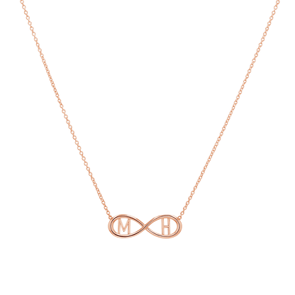 Infinity Letter Necklace - Lotus Diamond