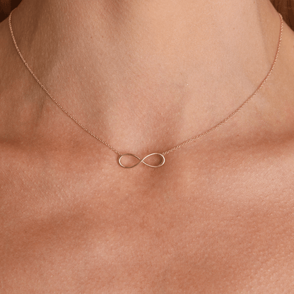 Infinity Letter Necklace - Lotus Diamond