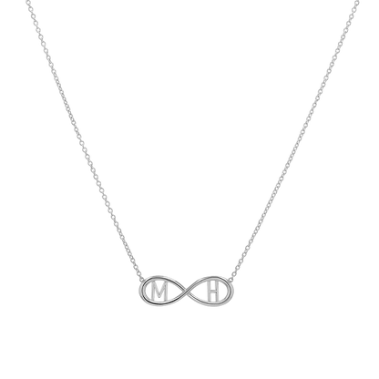 Infinity Letter Necklace - Lotus Diamond