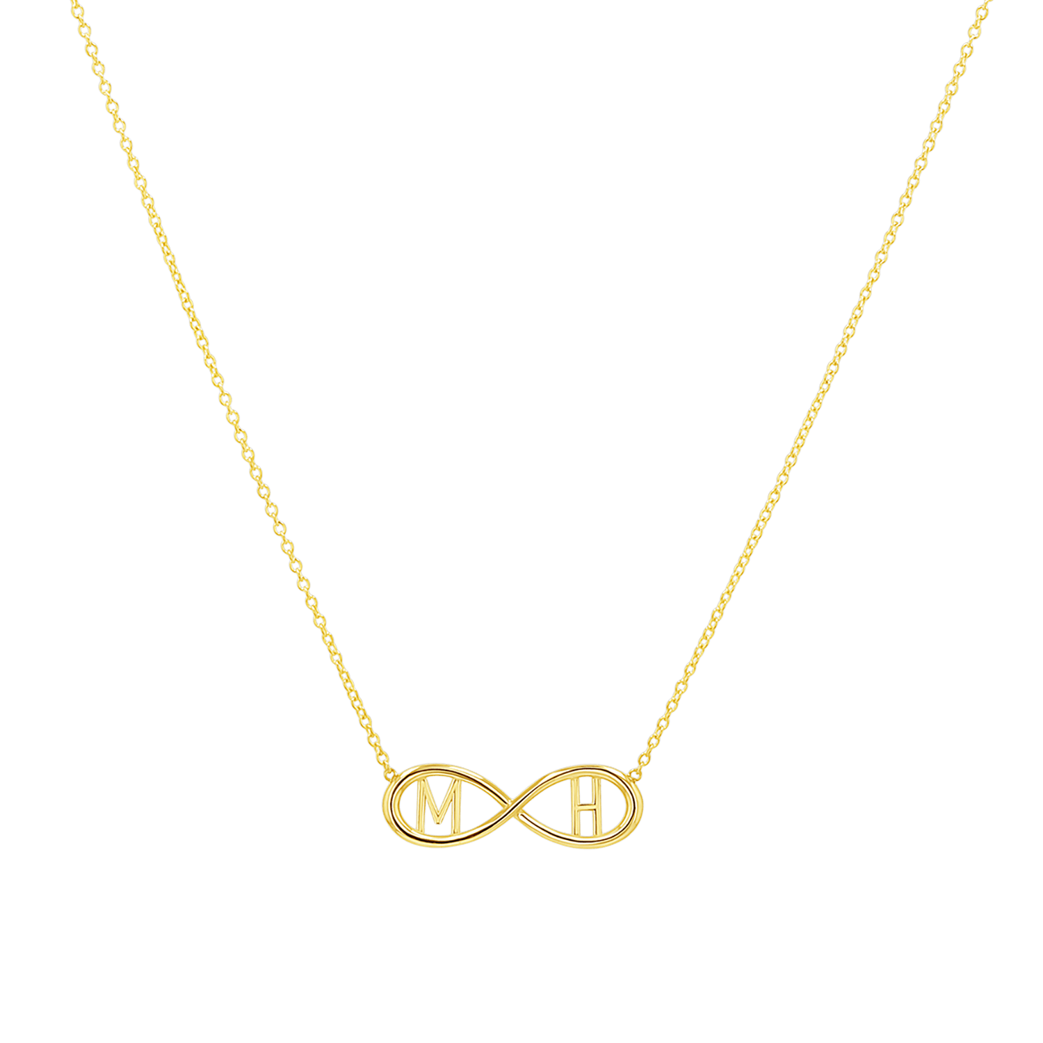 Infinity Letter Necklace - Lotus Diamond