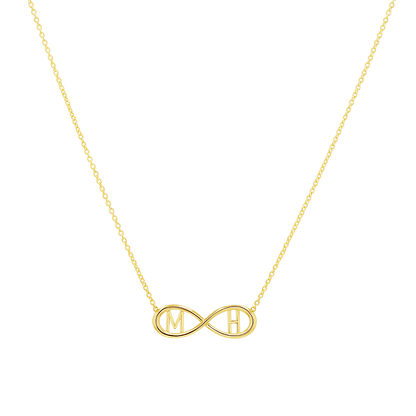 Infinity Letter Necklace - Lotus Diamond