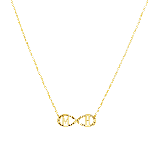 Infinity Letter Necklace - Lotus Diamond